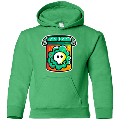 Sweatshirts Irish Green / YS Cute Skull In A Jar Youth Hoodie