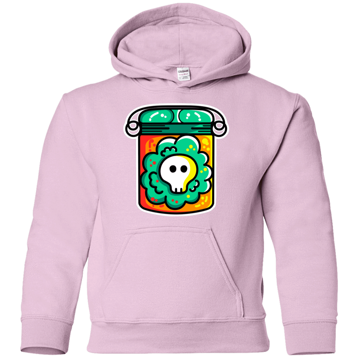 Sweatshirts Light Pink / YS Cute Skull In A Jar Youth Hoodie