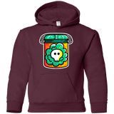 Sweatshirts Maroon / YS Cute Skull In A Jar Youth Hoodie