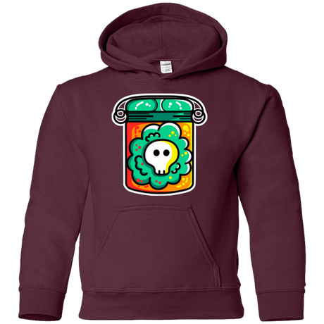 Sweatshirts Maroon / YS Cute Skull In A Jar Youth Hoodie