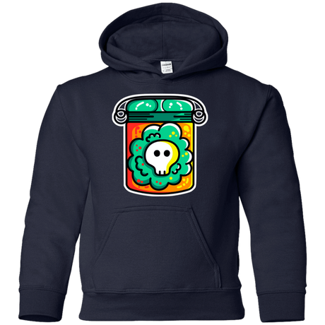 Sweatshirts Navy / YS Cute Skull In A Jar Youth Hoodie