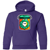 Sweatshirts Purple / YS Cute Skull In A Jar Youth Hoodie