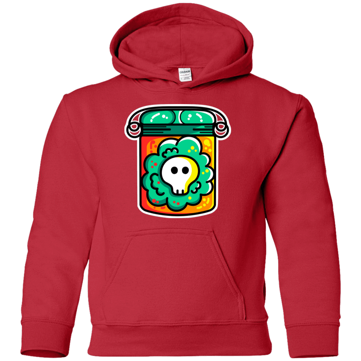 Sweatshirts Red / YS Cute Skull In A Jar Youth Hoodie