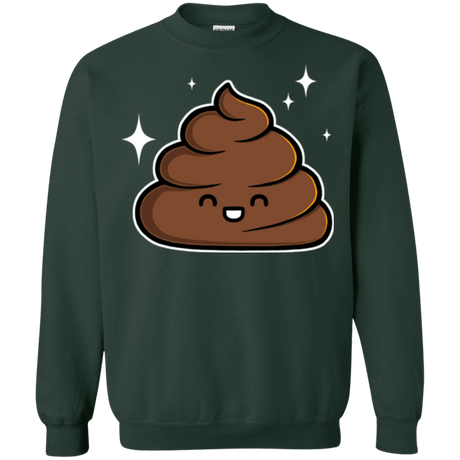 Sweatshirts Forest Green / Small Cutie Poop Crewneck Sweatshirt