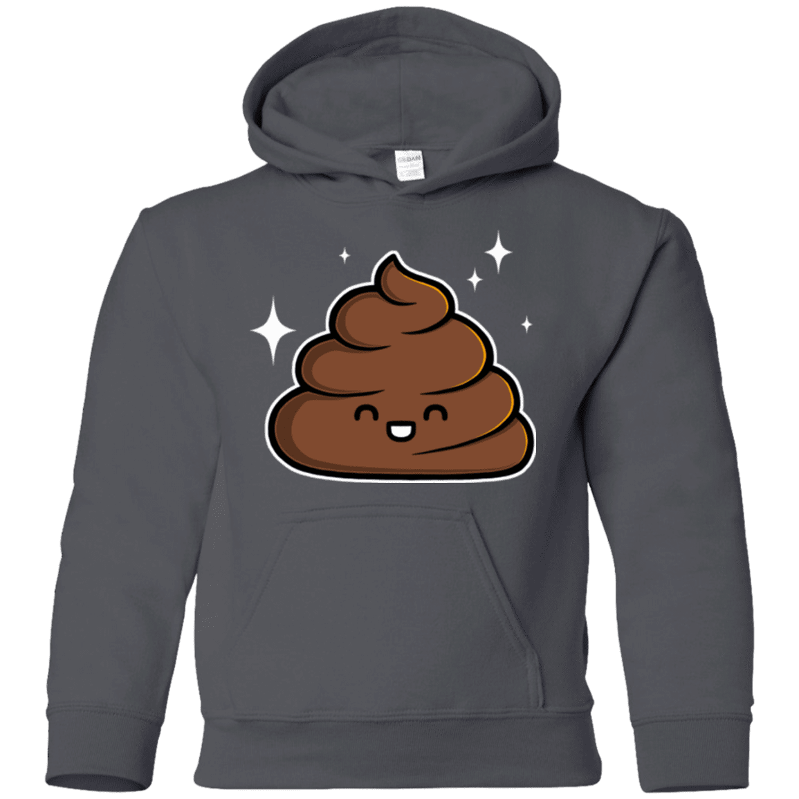 Sweatshirts Charcoal / YS Cutie Poop Youth Hoodie