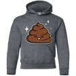 Sweatshirts Dark Heather / YS Cutie Poop Youth Hoodie
