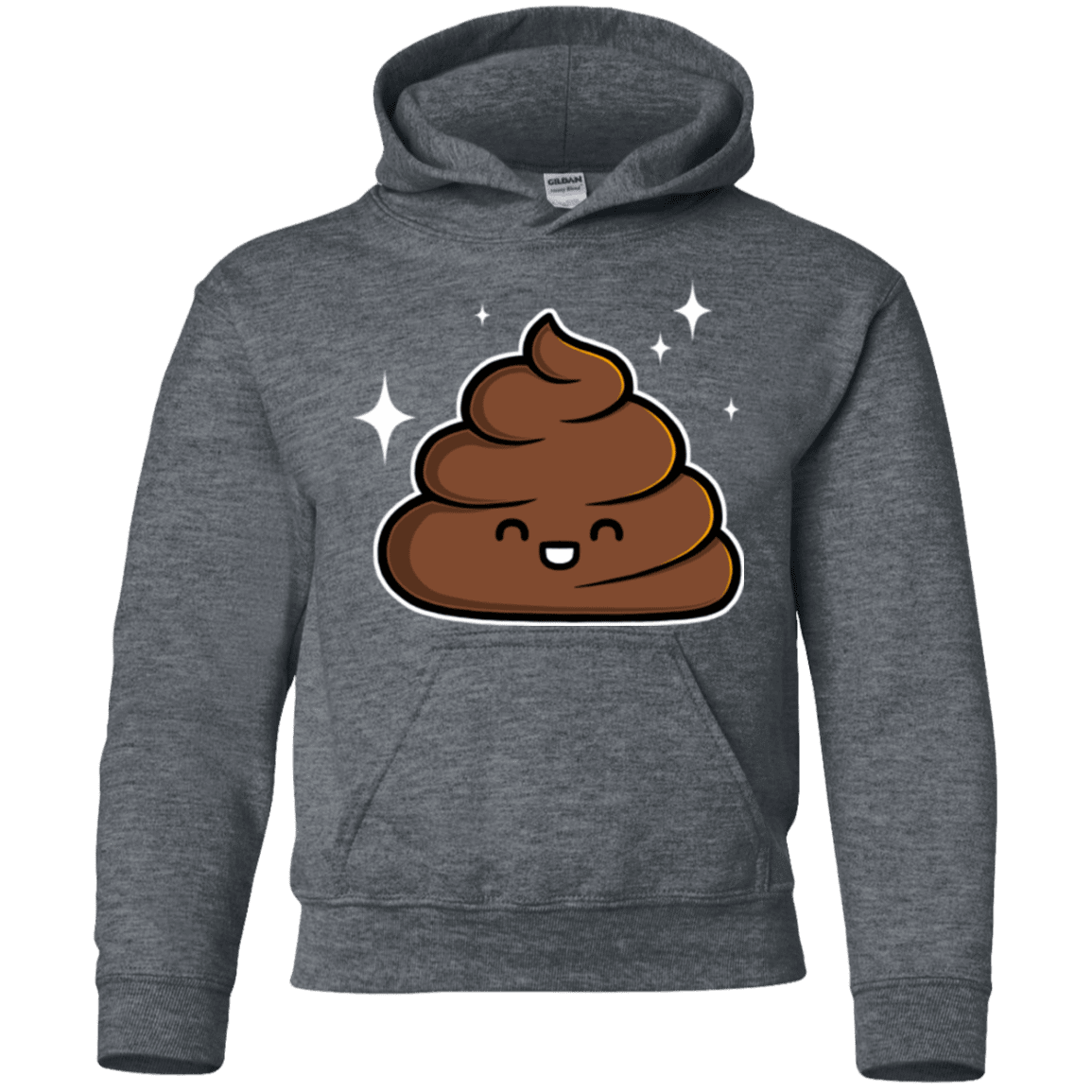 Sweatshirts Dark Heather / YS Cutie Poop Youth Hoodie