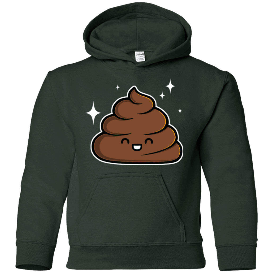 Sweatshirts Forest Green / YS Cutie Poop Youth Hoodie