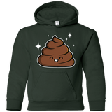 Sweatshirts Forest Green / YS Cutie Poop Youth Hoodie
