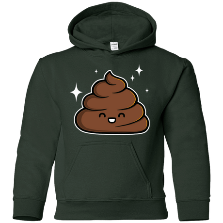 Sweatshirts Forest Green / YS Cutie Poop Youth Hoodie