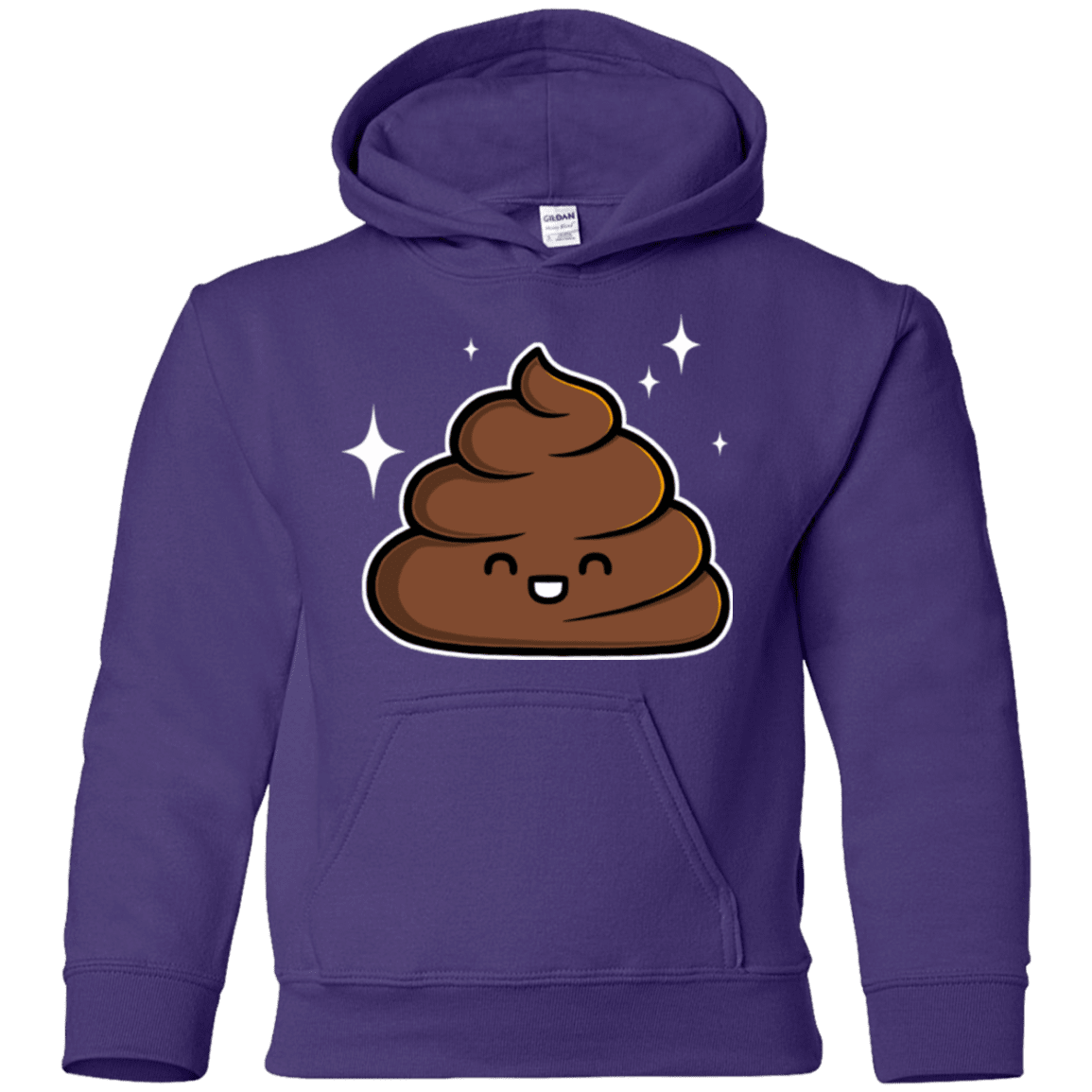Sweatshirts Purple / YS Cutie Poop Youth Hoodie
