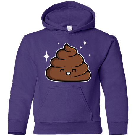 Sweatshirts Purple / YS Cutie Poop Youth Hoodie