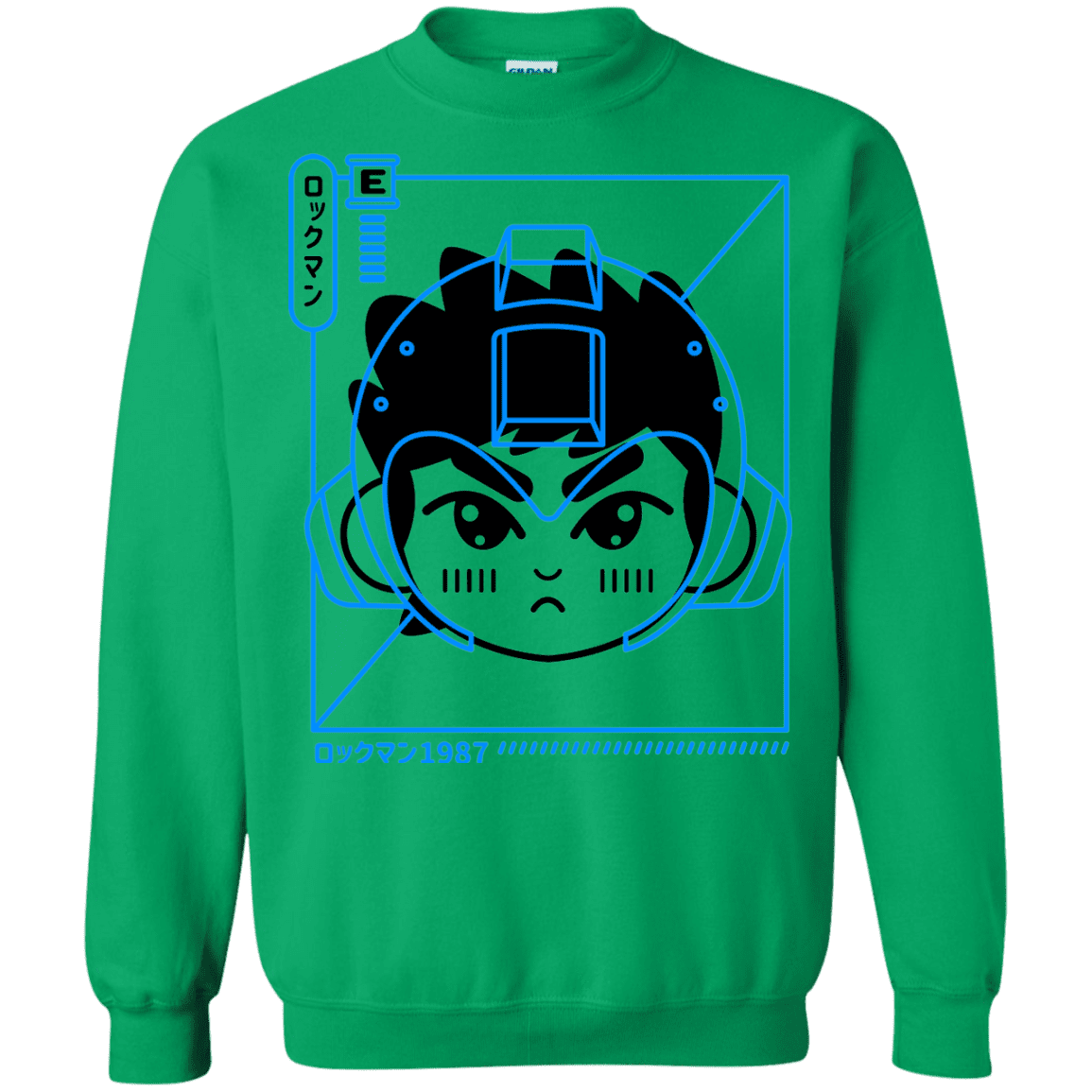 Sweatshirts Irish Green / S Cyber Helmet Rokkuman Crewneck Sweatshirt