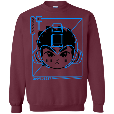 Sweatshirts Maroon / S Cyber Helmet Rokkuman Crewneck Sweatshirt