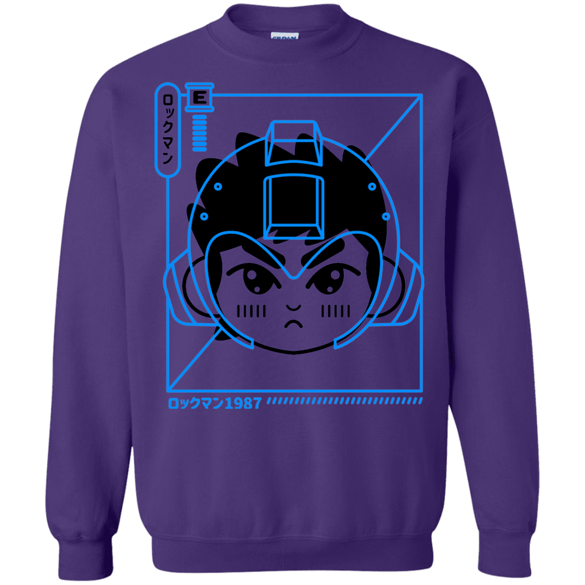 Sweatshirts Purple / S Cyber Helmet Rokkuman Crewneck Sweatshirt