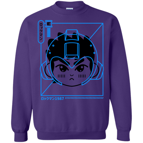 Sweatshirts Purple / S Cyber Helmet Rokkuman Crewneck Sweatshirt