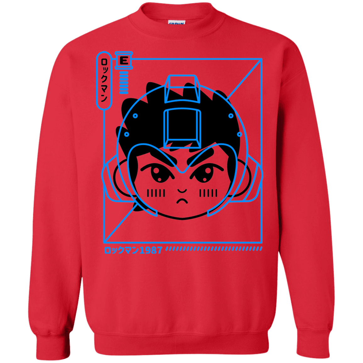 Sweatshirts Red / S Cyber Helmet Rokkuman Crewneck Sweatshirt