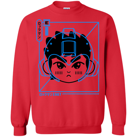 Sweatshirts Red / S Cyber Helmet Rokkuman Crewneck Sweatshirt