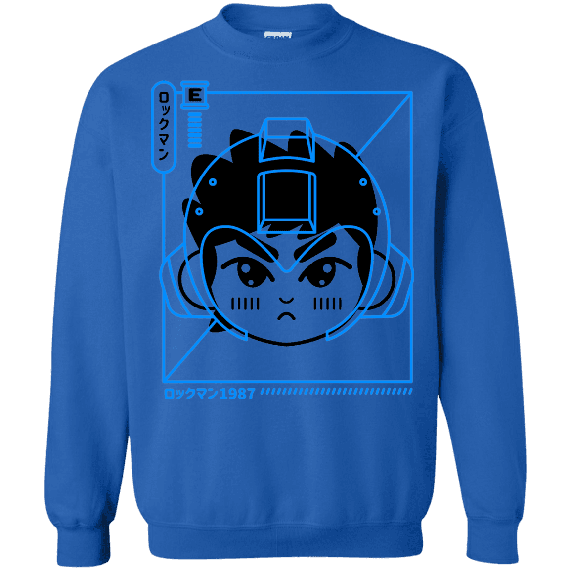 Sweatshirts Royal / S Cyber Helmet Rokkuman Crewneck Sweatshirt