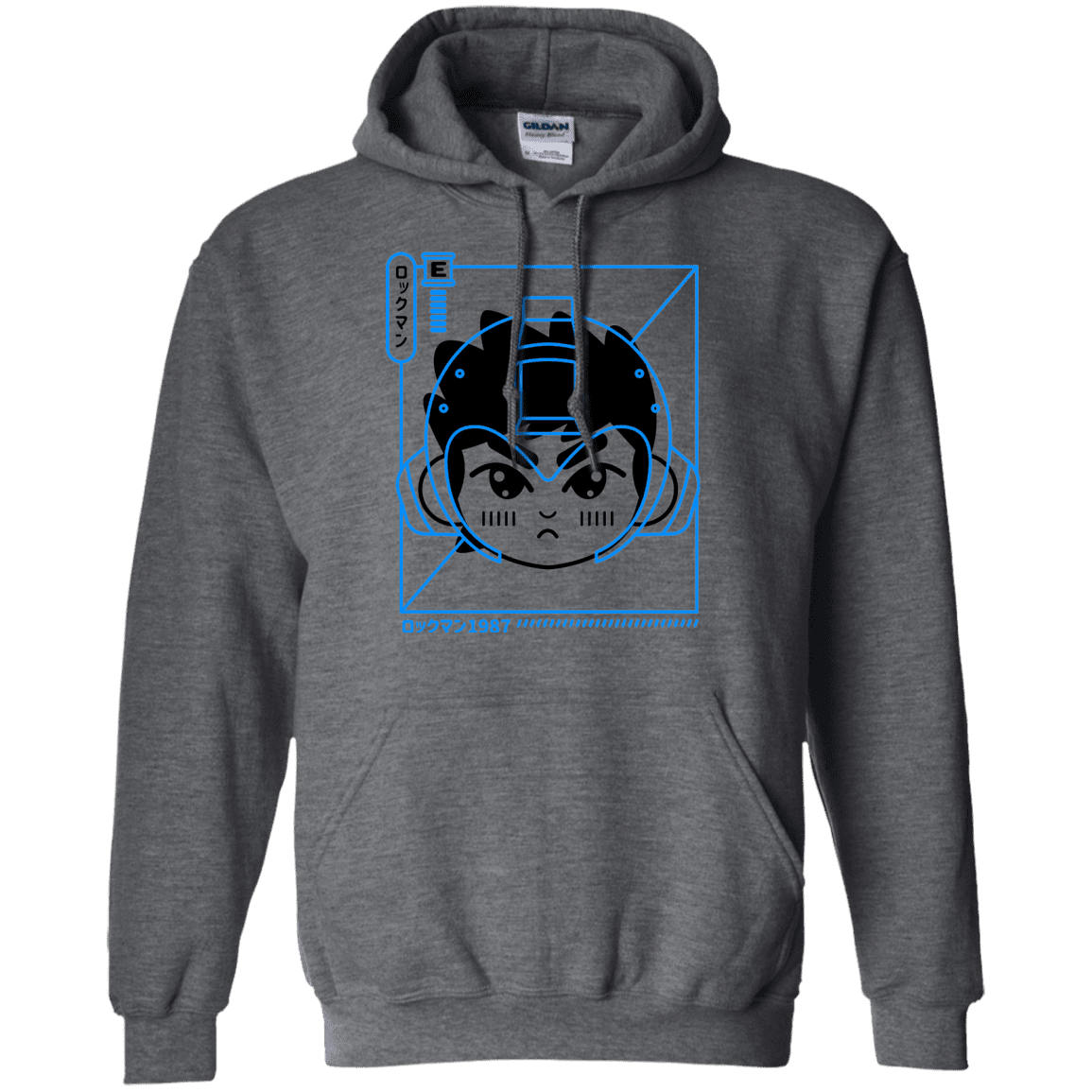 Sweatshirts Dark Heather / S Cyber Helmet Rokkuman Pullover Hoodie