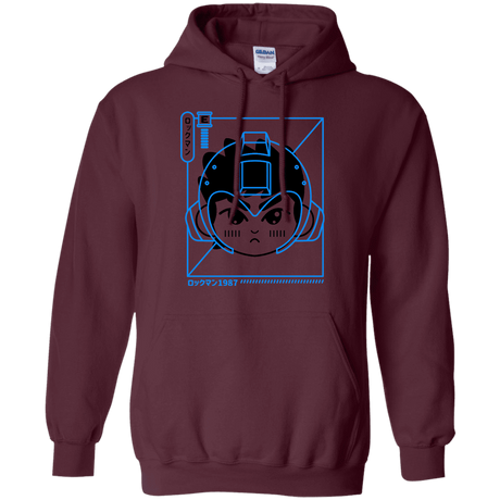 Sweatshirts Maroon / S Cyber Helmet Rokkuman Pullover Hoodie
