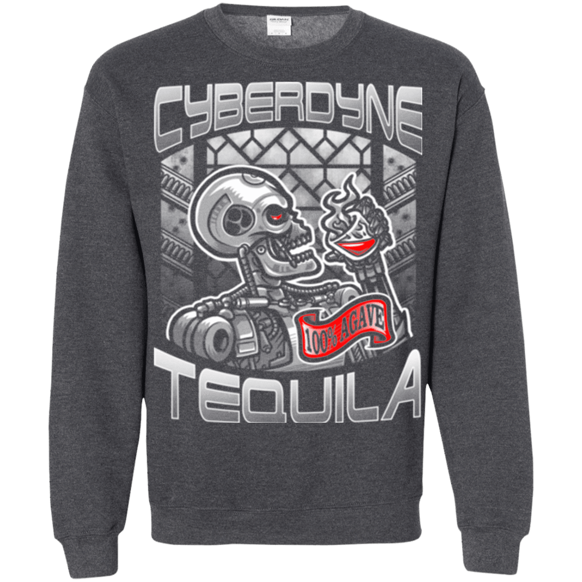 Sweatshirts Dark Heather / Small Cyberdyne Whiskey Crewneck Sweatshirt