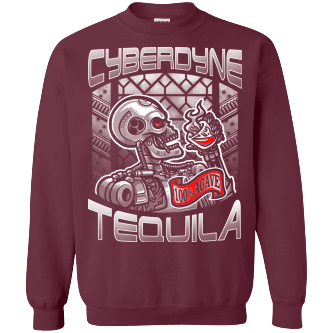 Sweatshirts Maroon / Small Cyberdyne Whiskey Crewneck Sweatshirt