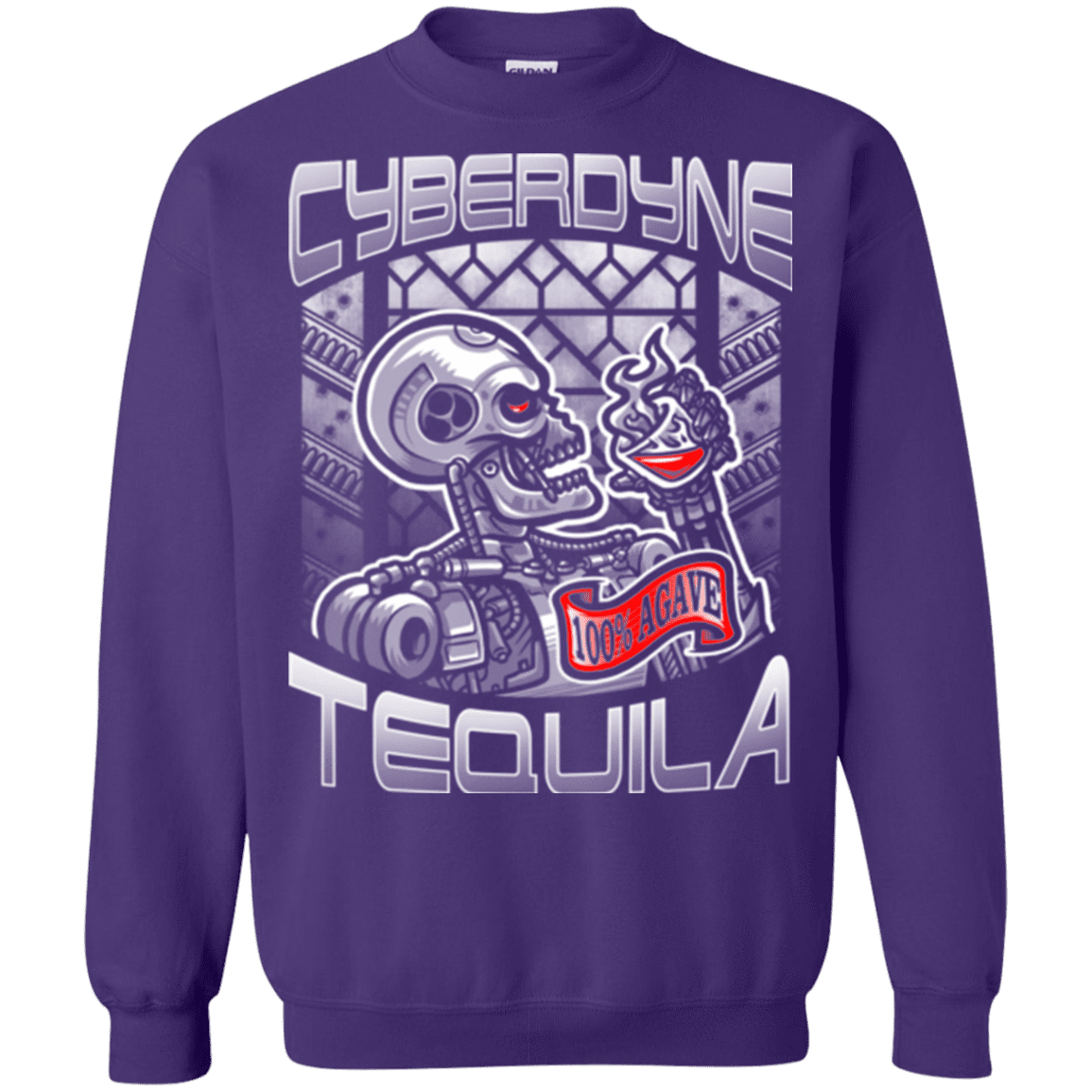 Sweatshirts Purple / Small Cyberdyne Whiskey Crewneck Sweatshirt
