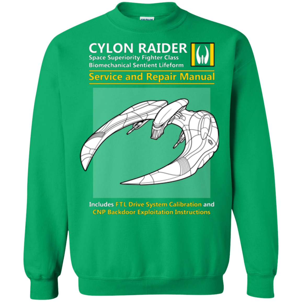 Sweatshirts Irish Green / Small CYLON RAIDER SERVICE & REPAIR MANUAL Crewneck Sweatshirt
