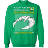 Sweatshirts Irish Green / Small CYLON RAIDER SERVICE & REPAIR MANUAL Crewneck Sweatshirt