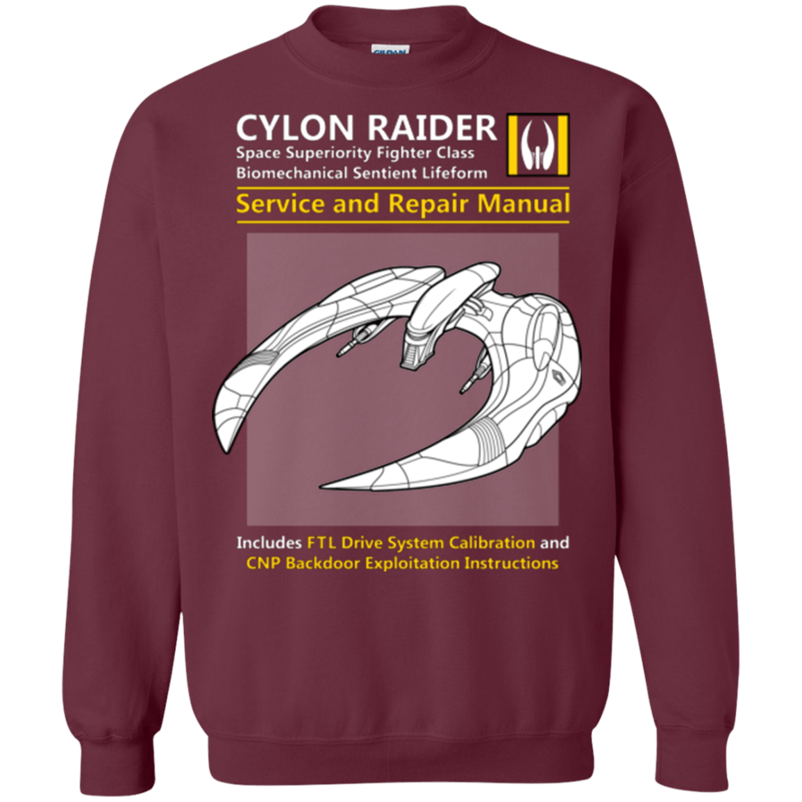 Sweatshirts Maroon / Small CYLON RAIDER SERVICE & REPAIR MANUAL Crewneck Sweatshirt