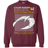 Sweatshirts Maroon / Small CYLON RAIDER SERVICE & REPAIR MANUAL Crewneck Sweatshirt