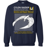 Sweatshirts Navy / Small CYLON RAIDER SERVICE & REPAIR MANUAL Crewneck Sweatshirt