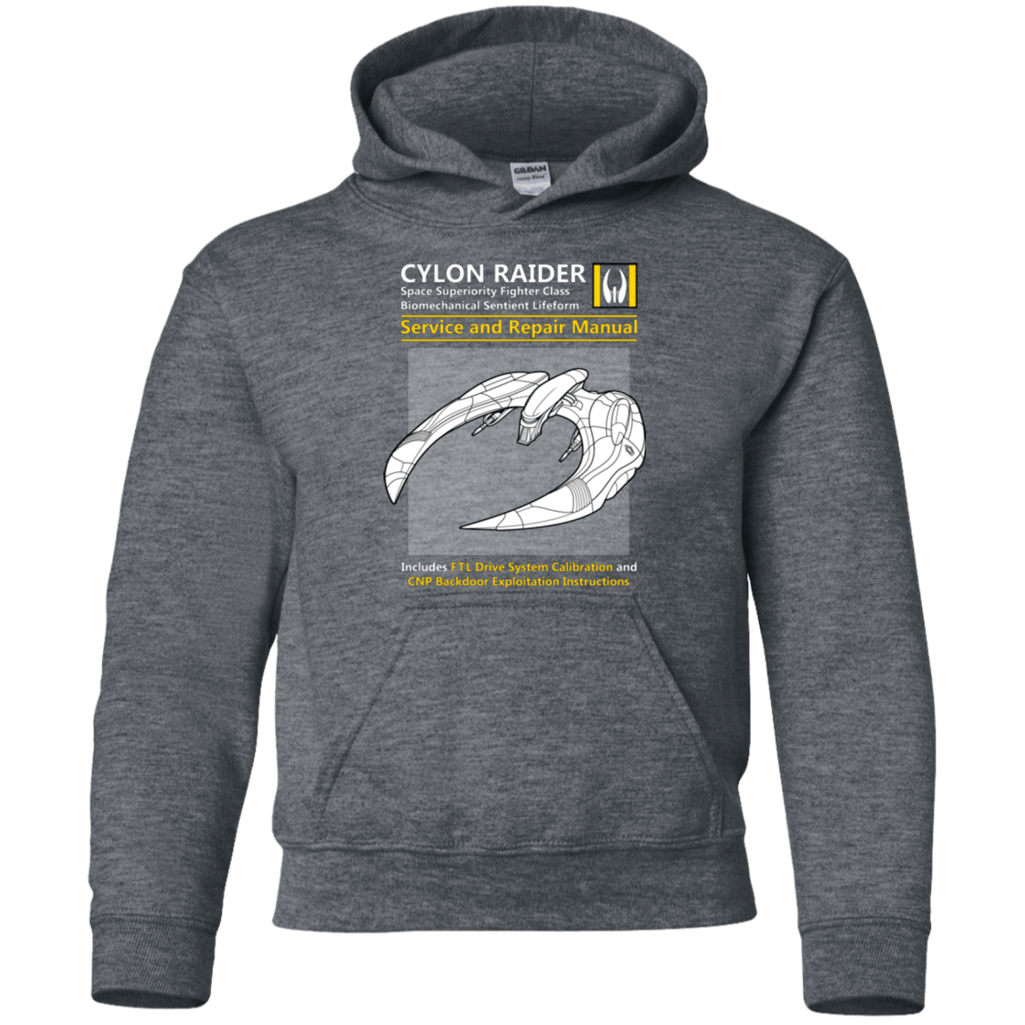 Sweatshirts Dark Heather / YS CYLON RAIDER SERVICE & REPAIR MANUAL Youth Hoodie
