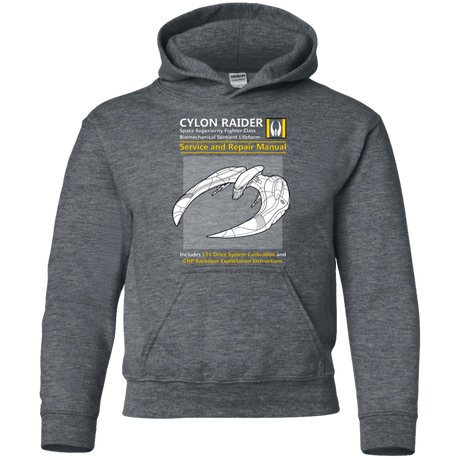 Sweatshirts Dark Heather / YS CYLON RAIDER SERVICE & REPAIR MANUAL Youth Hoodie