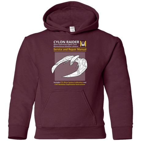 Sweatshirts Maroon / YS CYLON RAIDER SERVICE & REPAIR MANUAL Youth Hoodie