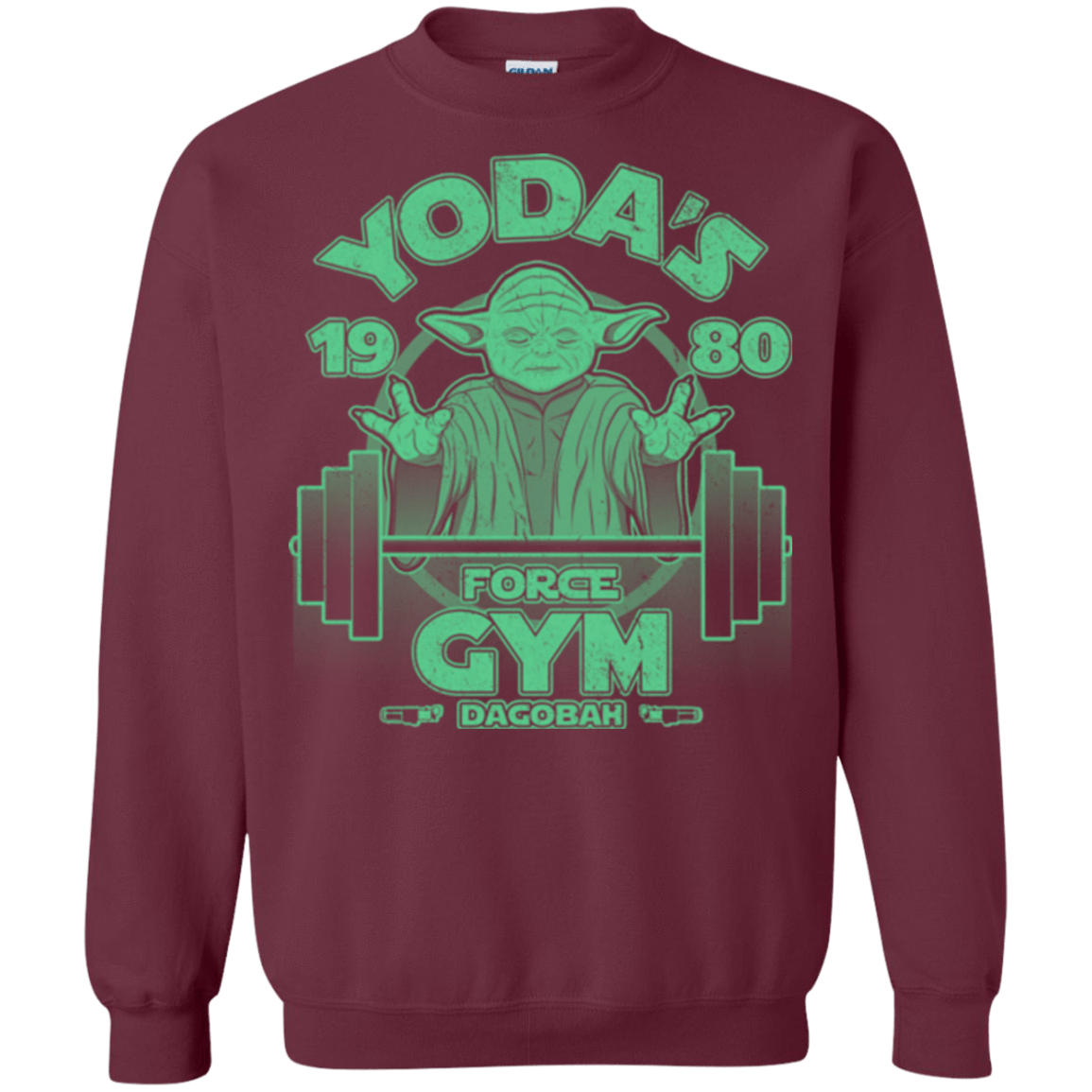 Sweatshirts Maroon / Small Dagobah Gym Crewneck Sweatshirt