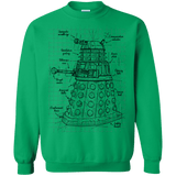 Sweatshirts Irish Green / S Dalek Plan Crewneck Sweatshirt