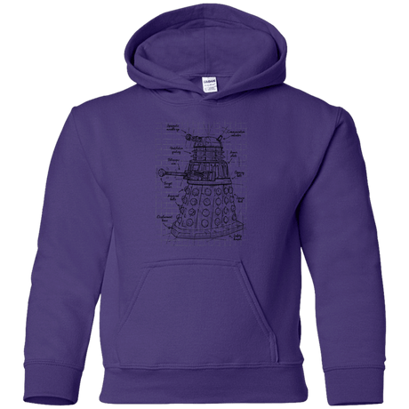 Sweatshirts Purple / YS Dalek Plan Youth Hoodie