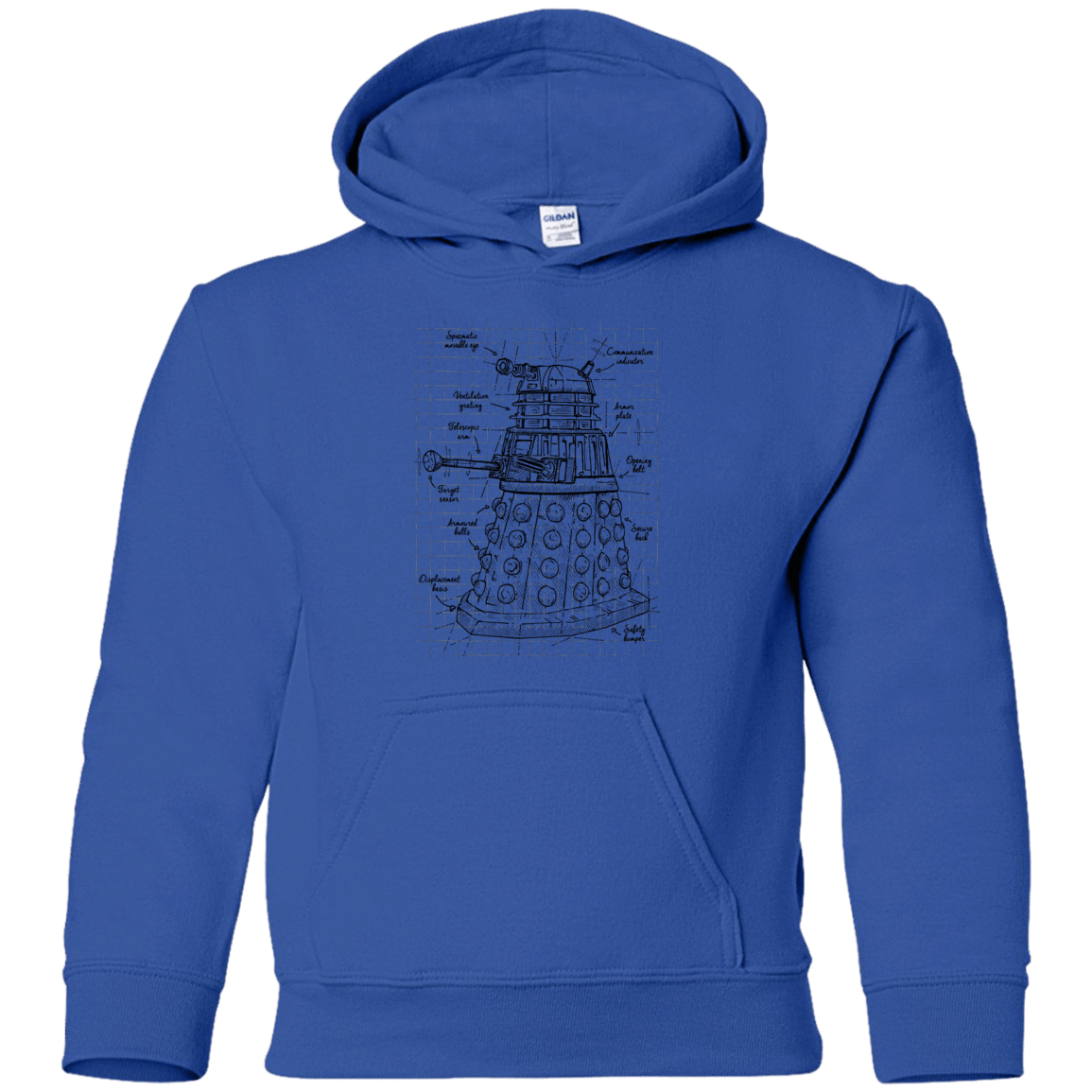 Sweatshirts Royal / YS Dalek Plan Youth Hoodie