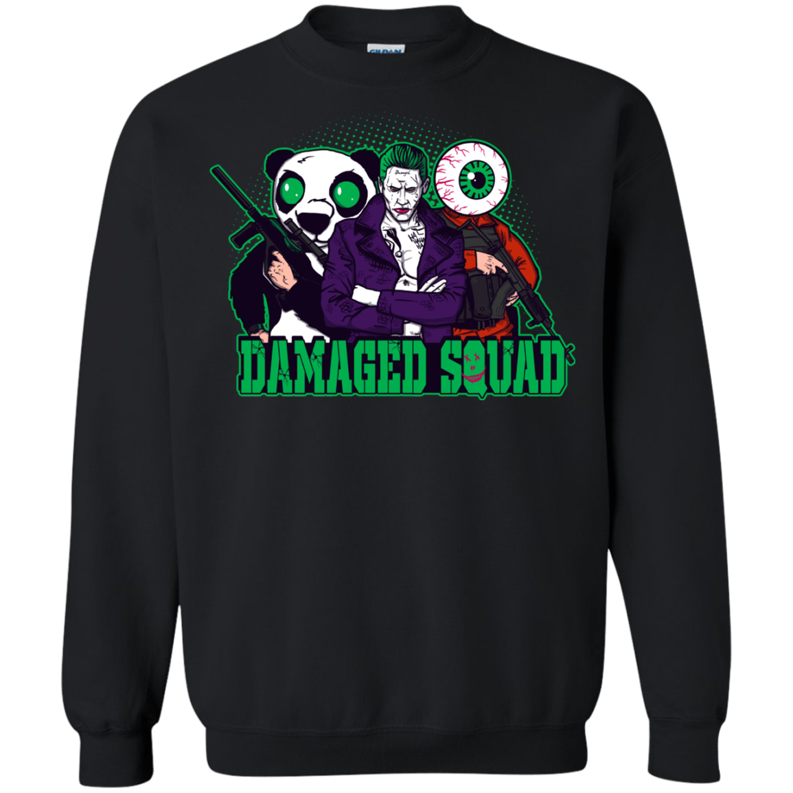 Sweatshirts Black / Small Damaged Squad Crewneck Sweatshirt