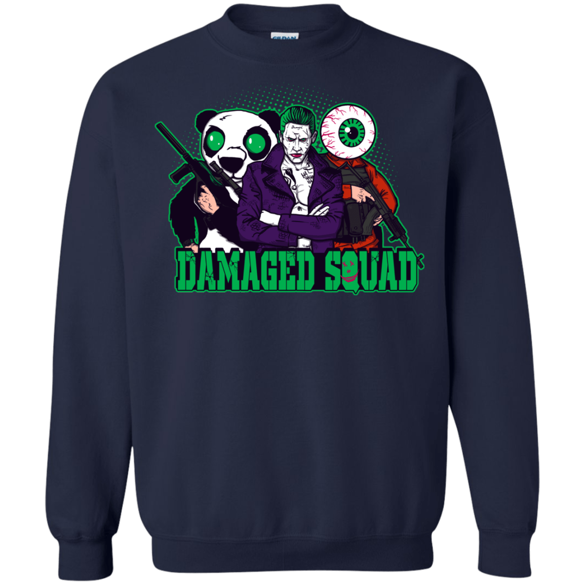 Sweatshirts Navy / Small Damaged Squad Crewneck Sweatshirt