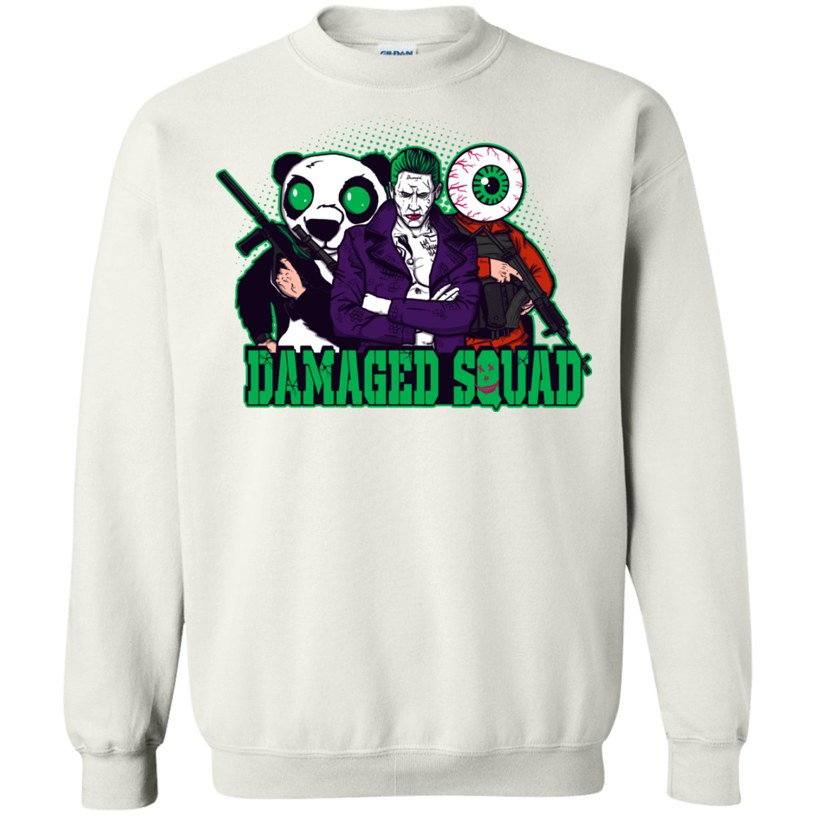 Sweatshirts White / Small Damaged Squad Crewneck Sweatshirt