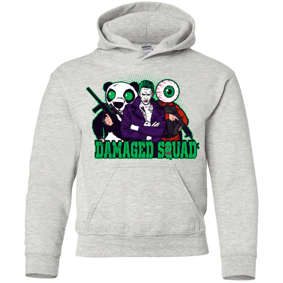 Sweatshirts Ash / YS Damaged Squad Youth Hoodie