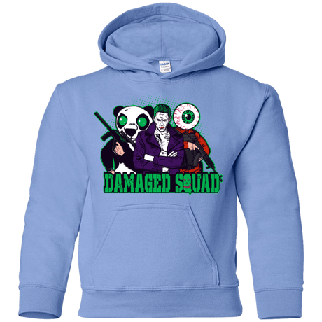 Sweatshirts Carolina Blue / YS Damaged Squad Youth Hoodie