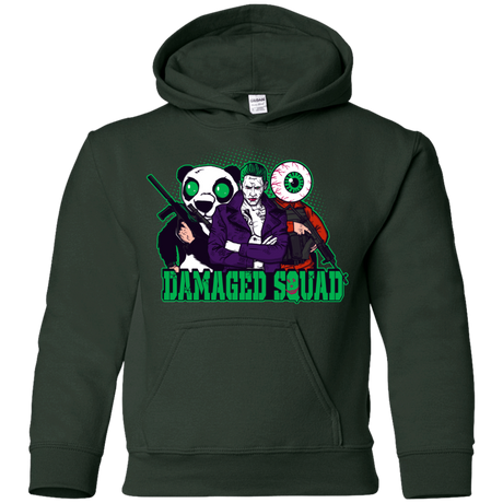 Sweatshirts Forest Green / YS Damaged Squad Youth Hoodie