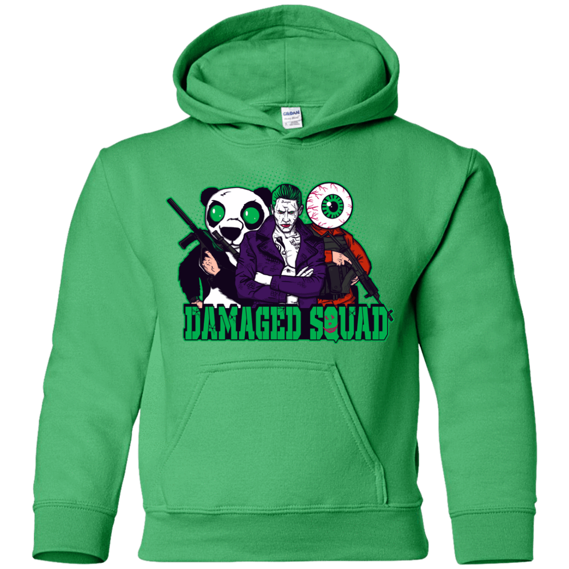 Sweatshirts Irish Green / YS Damaged Squad Youth Hoodie