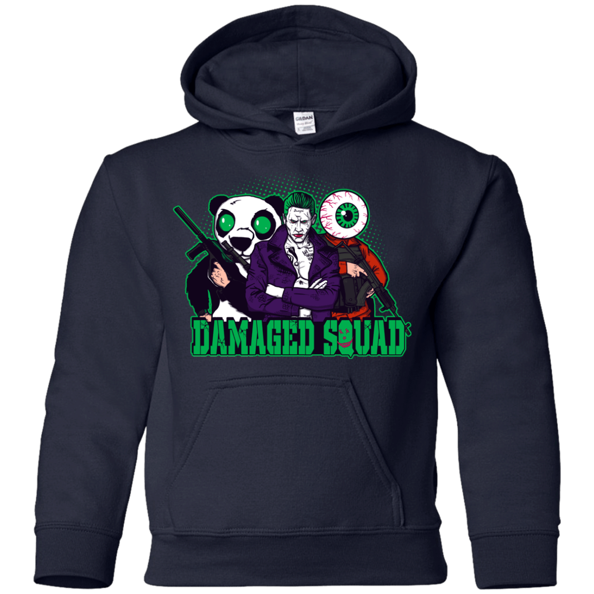 Sweatshirts Navy / YS Damaged Squad Youth Hoodie