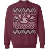 Sweatshirts Maroon / Small Damn Fine Sweater_mephias Crewneck Sweatshirt