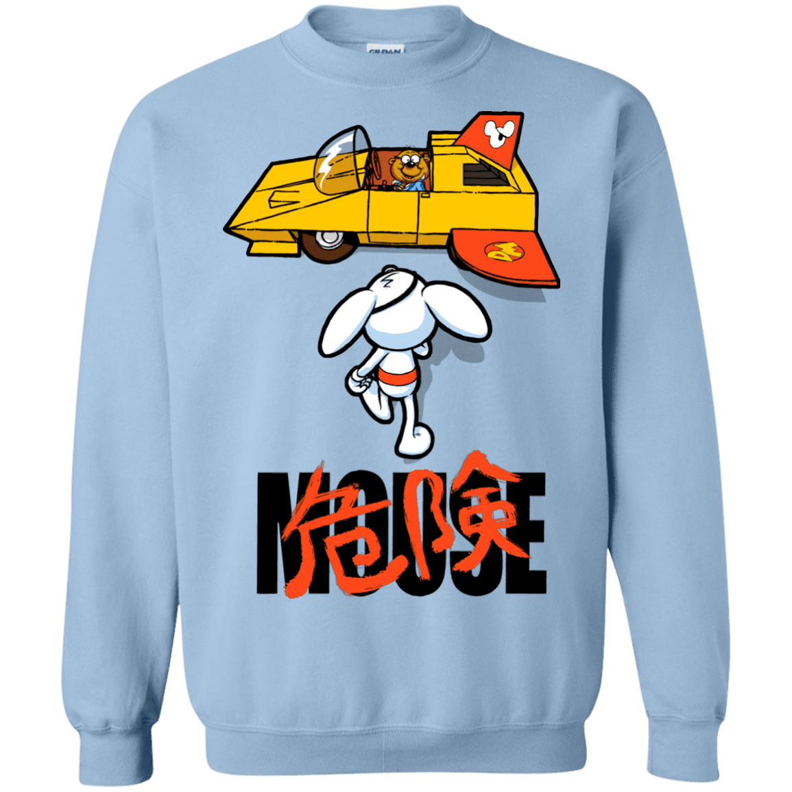 Sweatshirts Light Blue / Small Danger Akira Mouse Crewneck Sweatshirt